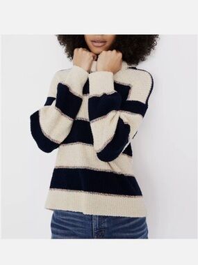 Madewell Cream and Navy Striped Sweater